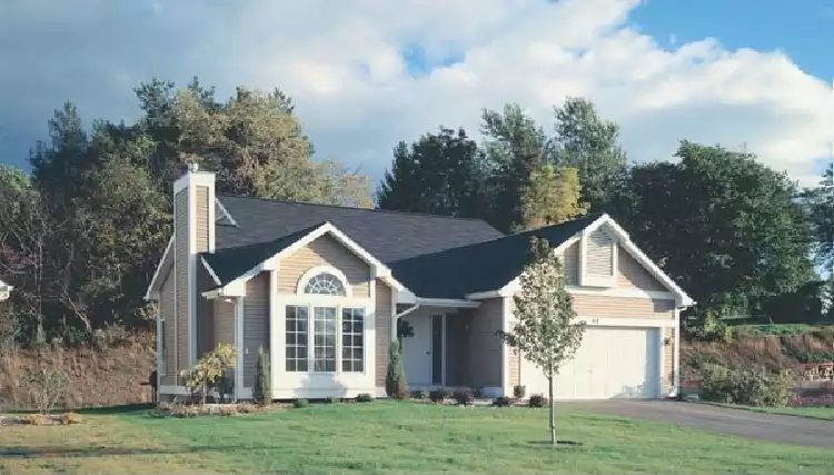 image of single story farmhouse plan 6112